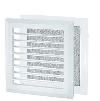 Решітка роз'ємна з москітною сіткою, прямі жалюзі, 175х175 Арт.40084 TDM