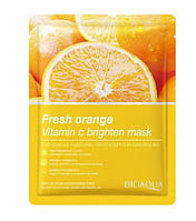 Маска для обличчя BIOAQUA Fresh Orange Vitamin C Brighten Mask з екстрактом апельсина 25 г