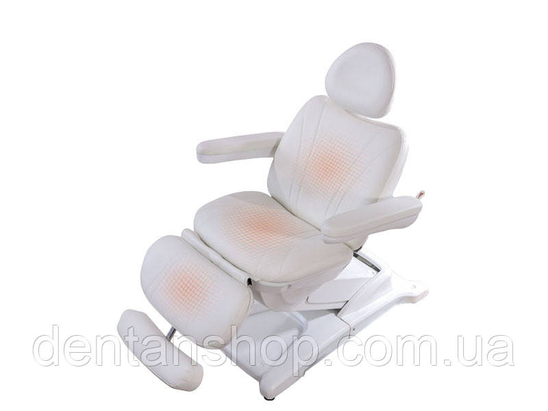 Кушетка косметологічна з підігрівом Біла (4 мотора + Підігрів) мод 3872-4 мотора, фото 1