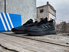 Чоловічі кросівки Adidas ZX 2K Boost Black чорні, фото 3