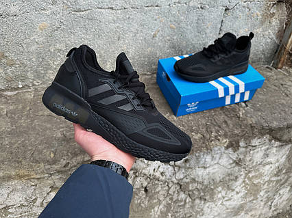 Мужские кроссовки Adidas ZX 2K Boost Black черные, цена: 1799