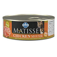 Вологий корм Farmina Matisse Cat Mousse Chicken для дорослих котів, з куркою, 85 г