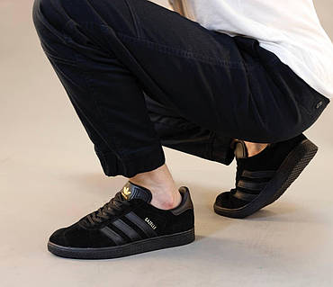 Adidas gazelle black shoes hotsell