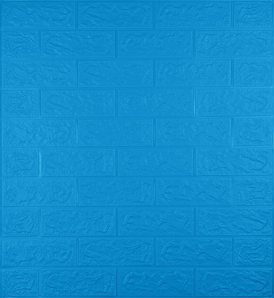 Самоклеюча декоративна 3D панель під синю цеглу 700x770x5 мм