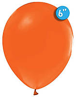 Латексный воздушный шар без рисунка Balonevi оранжевый, 6"15 см