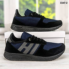 Кросівки чоловічі сині демісезонні на флісі Україна Прогрес