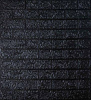 Самоклеюча декоративна 3D панель під чорну цеглу700x770x4 мм