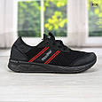 Чоловічі кросівки Прогрес чорні літні сітка 3531, фото 2