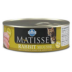 Вологий корм Farmina Matisse Cat Mousse Rabbit для дорослих котів, з кроликом, 85 г