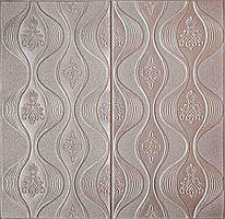 Самоклеюча декоративна 3D панель дизайн рожеве золото 700x700x5 мм