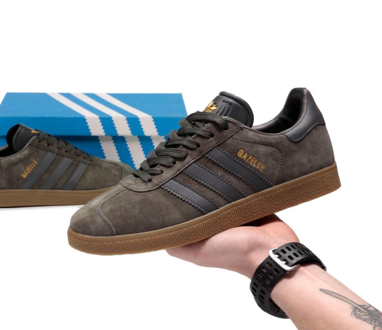Мужские Кеды Adidas Gazelle Shoes Кроссовки Адидас Газели коричневые ...