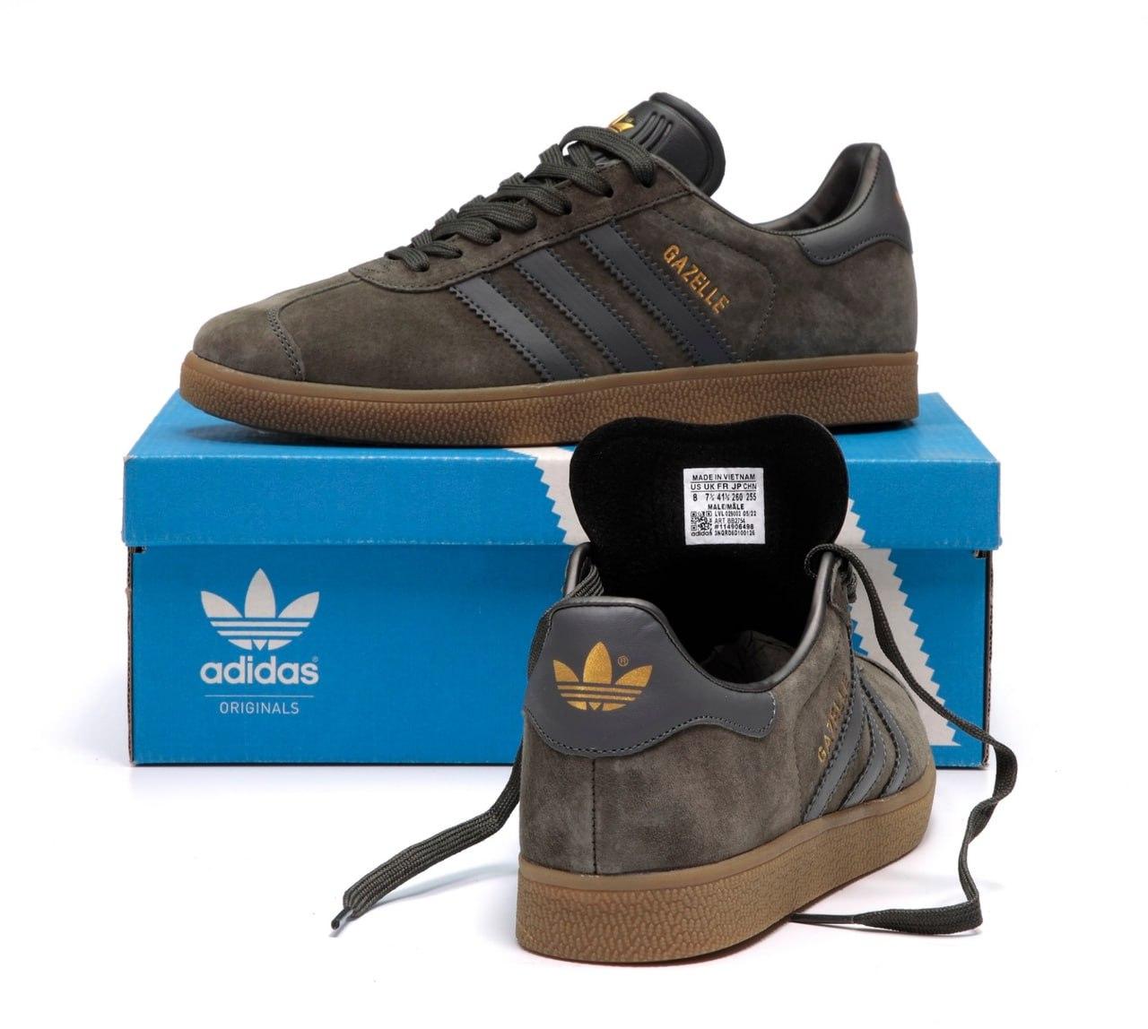 Мужские Кеды Adidas Gazelle Shoes Кроссовки Адидас Газели коричневые ...