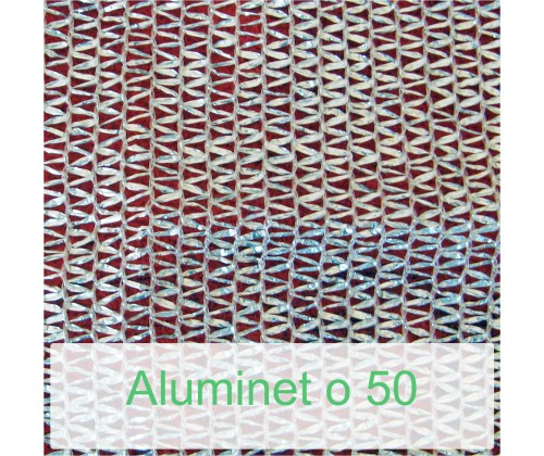 Сонцезахисна затіняюча дзеркальна сітка Aluminet O 50% (4м*3м), фольгована сітка