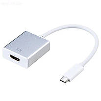 Кабель перехідник USB Type-C to HDMI Adapter для Apple MacBook сріблястий