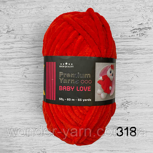 Плюшевая пряжа Premium Yarns Baby Love / Премиум Ярнс Беби Лав. 318 ...