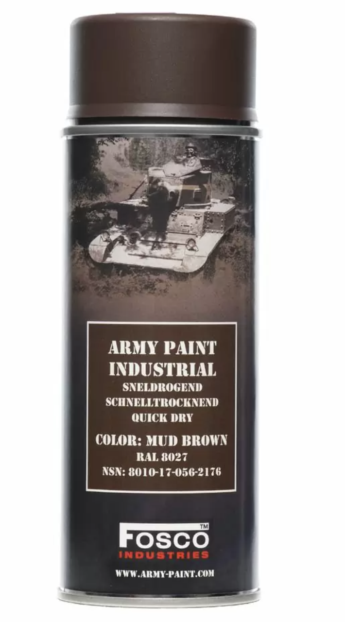 Фарба маскувальна, професійна (НАТО) FOSCO ARMY PAINT 400 ml - Dark Brown (темно-коричневий)