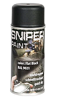 Фарба-спрей маскувальний для зрої, прицілів FOSCO SNIPER PAINT - 150 ml -  Flat Black RAL 9021 (чорний матовий)