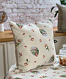 Наволочка гобеленова одностороння "Пасхальні квіти" 45х45 см., фото 2