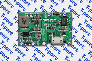 Підвищувальний DC-DC 1A CV 4.3-27V з функцією безперебійника та заряджання Li-ion на TP4056 і B628 (SX1308) micro-USB