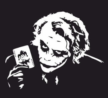 Наклейка на авто "Joker, Джокер", 30х50 см, біла (KG-6126)