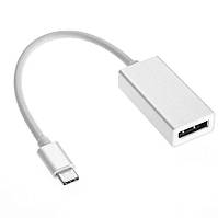 Кабель перехідник USB Type-C to DisplayPort Adapter для Apple MacBook сріблястий