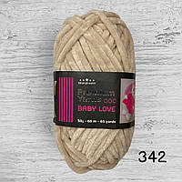 Плюшевая пряжа Premium Yarns Baby Love / Премиум Ярнс Беби Лав. 342 медовый