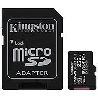 Картка пам'яті Kingston microSDXC 256Gb Canvas Select Plus R100MB/s + SD-адаптер (SDCS2/256GB)