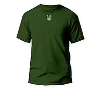 Патриотическая мужская футболка хаки НОРМА (р-ры 46-54) TZ1-6 (в уп. один цвет) пр-во Украина.