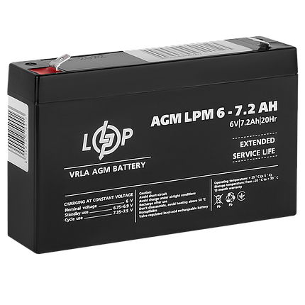 Logic Power AGM LPM 6 V 7.2 Ah, фото 2