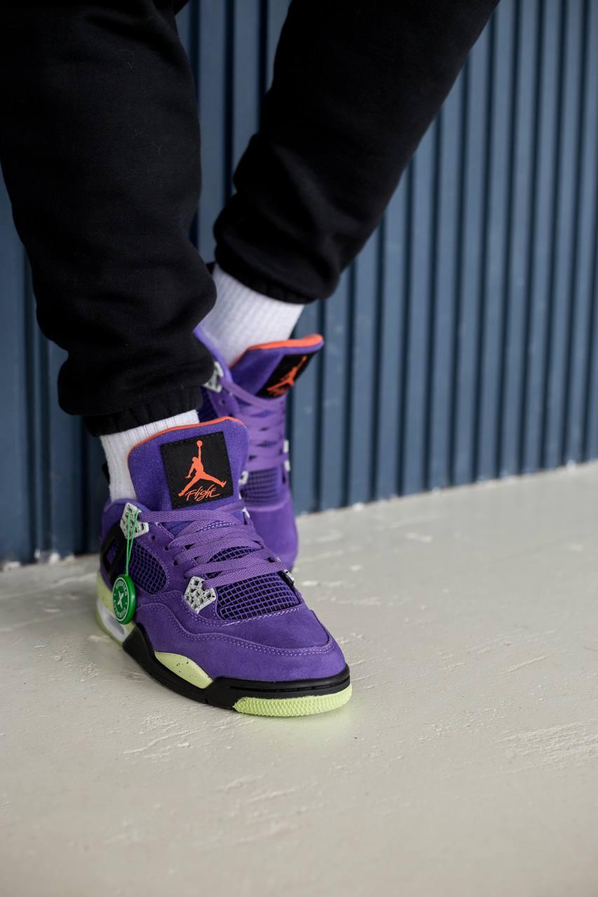 Фиолетовые кроссовки Nike Air Jordan Retro 4 Canyon Purple. Обувь ...