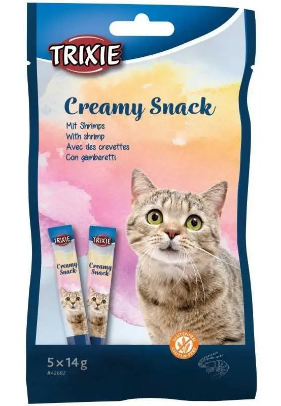 Рідкі ласощі для кота Creamy Snacks креветка 14г Trixie TX-42682
