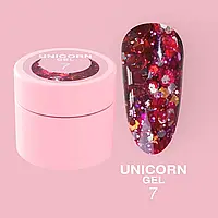 Глітер гель LunaMoon Unicorn Glitter Gel No7, 5 мл
