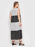 Довгий сарафан Тала чорно-білий горох, фото 2