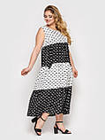 Довгий сарафан Тала чорно-білий горох, фото 4