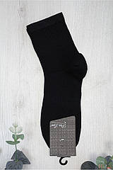 ОПТОМ Шкарпетки чорні з медичною гумкою без декору р.41-44 (27/L/14-43 см)  Pier Lone 2125000802190