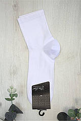 ОПТОМ Шкарпетки білі з медичною гумкою без декору р.41-44 (27/L/14-43 см)  Pier Lone 8681788567880