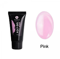 SAGA  professional POLY GEL  Pink  30 мл