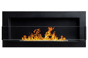 Біокамін GMT 900х400х120 BLACK MAT + СКЛО