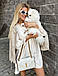 Вільне нарядне коротке плаття на кожний день, молодіжне А-силуету, молочно-белое, фото 3