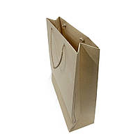 Крафтовий паперовий пакет з логотипом преміальний для подарунка з ручками, 450х350х150 мм, фото 3