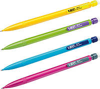 Механические карандаши BIC Matic Fun 0,7 мм - разные цвета, коробка по 10 штук, желтый, синий, зеленый