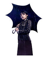 Наклейка для ростової фігури "Венсдей/Венздей/Wednesday парасолька" 80х57 см/інтер'єрна наклейка (без обрізу