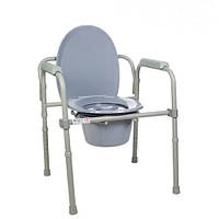 Кресло туалет со спинкой стальной VZ