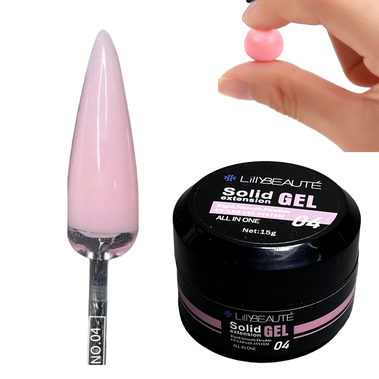 Гель жуйка для нігтів Lilly Beaute Solid Gel №04