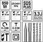 Перфоратор мережевий SDS+ 850 Вт YATO YT-82122, фото 6
