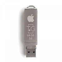 Флэшка Флеш-накопитель T&G OTG USB to Lightning 64GB Metal Series