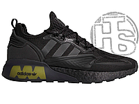 Мужские кроссовки Adidas ZX 2K Boost Core Black Solar Yellow FV8453