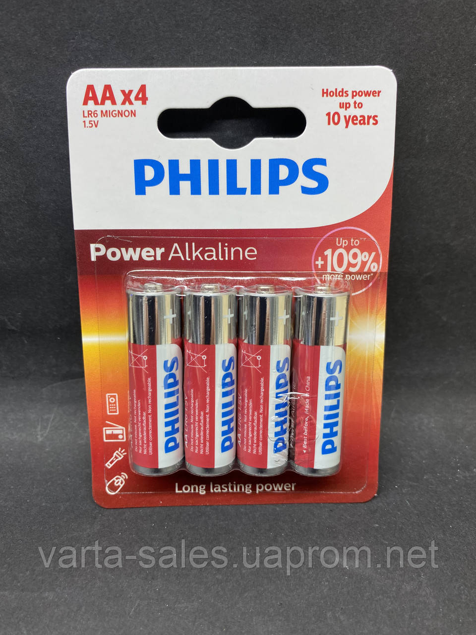 Батарейки Philips Power Alkaline (лужні) LR03/AAA BL4 - фото 1 - id-p266940175