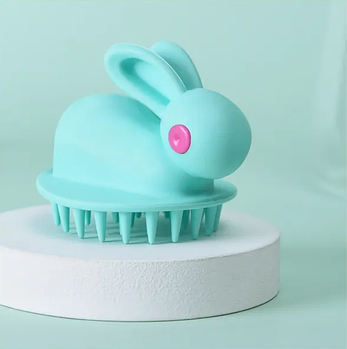 Силіконова щітка-масажер для миття голови Rabbit