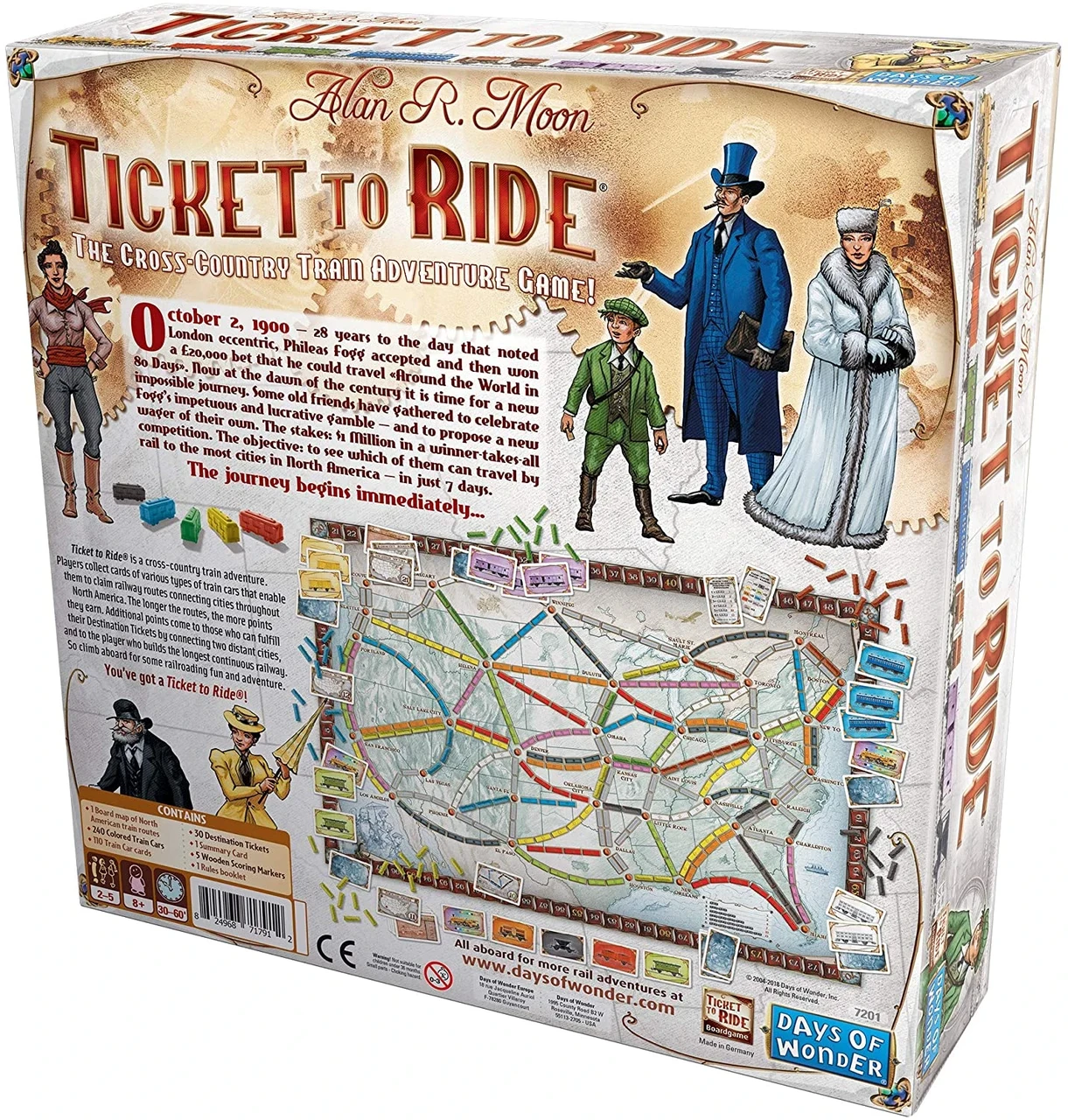 Ticket to Ride America (Билет на поезд Америка / USA на английском) + правила украинском или русском - фото 2 - id-p1765566169